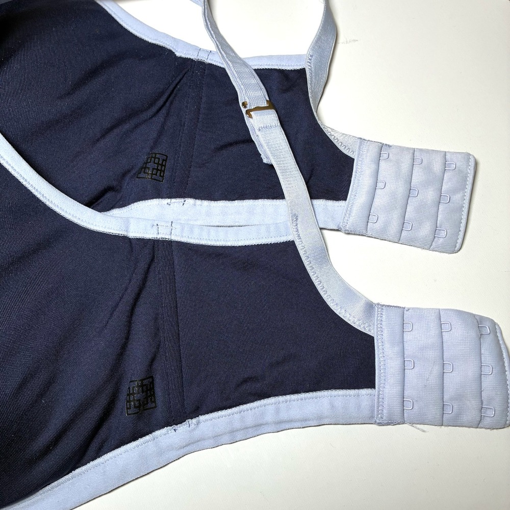 SET OF 2 Natori Yogi Contour Convertible Sports Bra 32DDD Blue Full Coverage - Picture 2 of 4